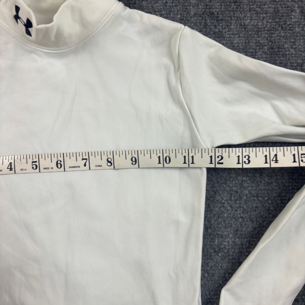 UNDER ARMOUR Youth White Coldgear Long Sleeve Turtleneck Athletic shirt - Medium - Picture 8 of 8